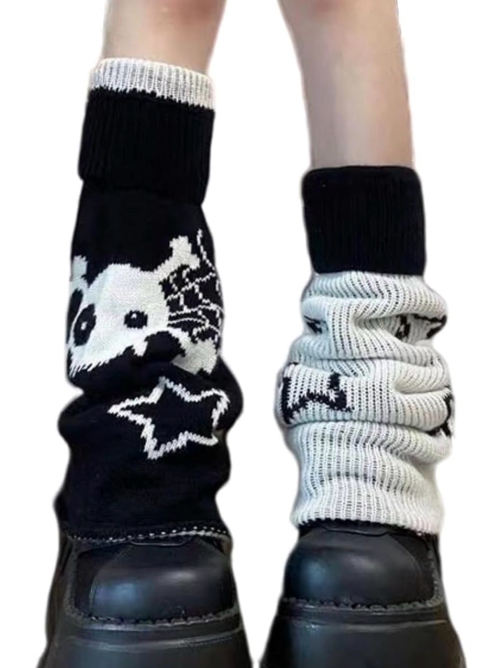 NWOT Grunge Knit Leg-warmers Reversible